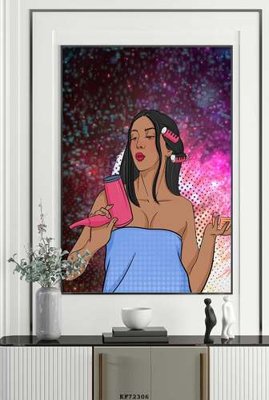 File gốc File tranh hiện đại pha lê gương KF72306 (in lụa) tranh thuận buồm