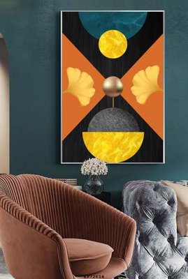 File in trần File tranh hiện đại pha lê gương KF72614 (bản gốc) đại dương