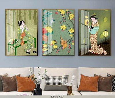 File tranh File tranh hiện đại pha lê gương KF72713 (gốc) phong cách tối giản