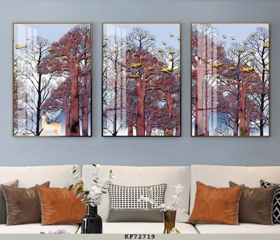 File tranh File tranh hiện đại pha lê gương KF72719 (bản gốc) treo phòng ăn