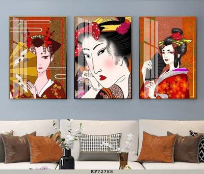 File in lụa File tranh hiện đại pha lê gương KF72788 (tân cổ điển) File tranh hiện đại pha lê gương KF72788