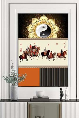 File in trần File tranh hiện đại pha lê gương KF72849 (bản gốc) đại dương