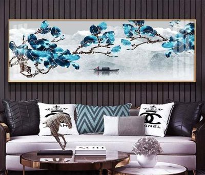 File in mica File tranh hiện đại pha lê gương KF72913 (bản gốc) làm vách ngăn