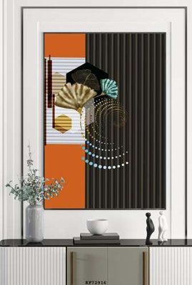 File in ấn File tranh hiện đại pha lê gương KF72916 chuyên nghiệp