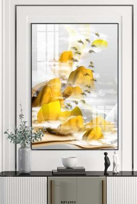 File gốc File tranh hiện đại pha lê gương KF72959 (PNG) không nền chất lượng