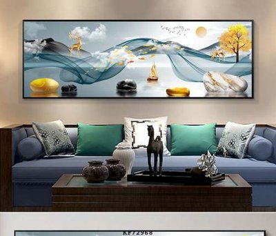 File tranh File tranh hiện đại pha lê gương KF72968 (bản gốc) in lụa 5D