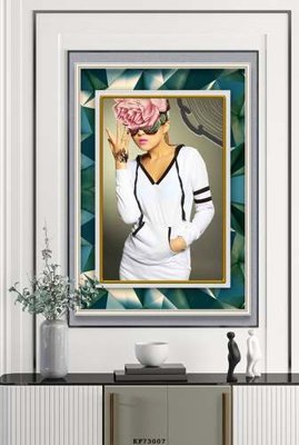 File gốc in tráng gương File tranh hiện đại pha lê gương KF73007 chi tiết