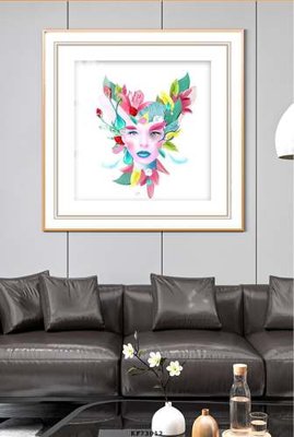 File tranh File tranh hiện đại pha lê gương KF73012 (bản gốc) treo quán cafe