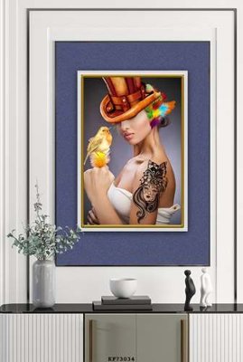 File tranh in tráng gương File tranh hiện đại pha lê gương KF73034 (siêu nét)