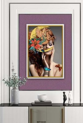 File gốc File tranh hiện đại pha lê gương KF73045 (vector) cho in ấn