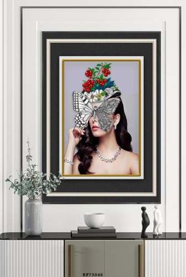 Download file gốc File tranh hiện đại pha lê gương KF73046 (in lụa) cao cấp