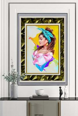 File in mica File tranh hiện đại pha lê gương KF73069 (bản gốc) sắc sảo