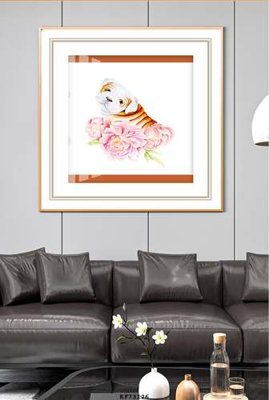 File in trần File tranh hiện đại pha lê gương KF73126 (file gốc) xuyên sáng