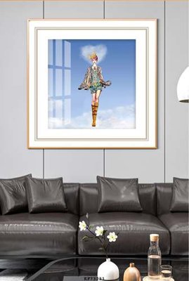 File gốc File tranh hiện đại pha lê gương KF73131 (in mica) trang trí