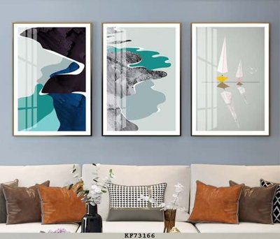 File in trần File tranh hiện đại pha lê gương KF73166 (bản gốc) hoa văn