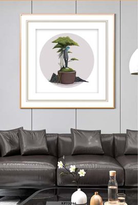 Ảnh gốc File tranh hiện đại pha lê gương KF73236 (siêu chi tiết) để in ấn