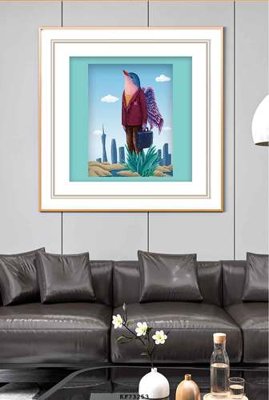 File tranh in trần 3D File tranh hiện đại pha lê gương KF73253 (ảnh gốc)