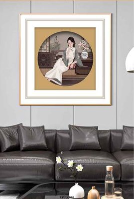 File tranh File tranh hiện đại pha lê gương KF73300 (bản gốc) in lụa 5D