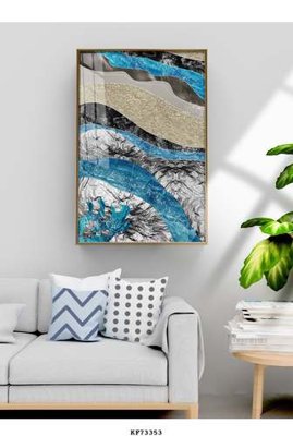 File in lụa File tranh hiện đại pha lê gương KF73353 (hoa văn) File tranh hiện đại pha lê gương KF73353