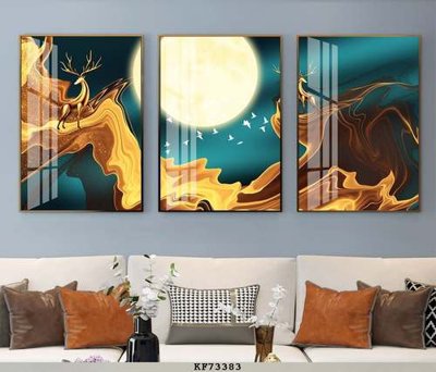 File tranh in tráng gương File tranh hiện đại pha lê gương KF73383 (siêu nét)