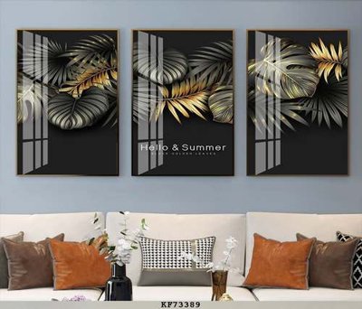 File in lụa File tranh hiện đại pha lê gương KF73389 (hoa văn) File tranh hiện đại pha lê gương KF73389