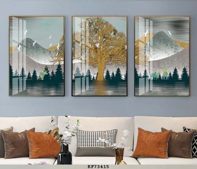 File gốc File tranh hiện đại pha lê gương KF73415 (AI/EPS) cho in ấn