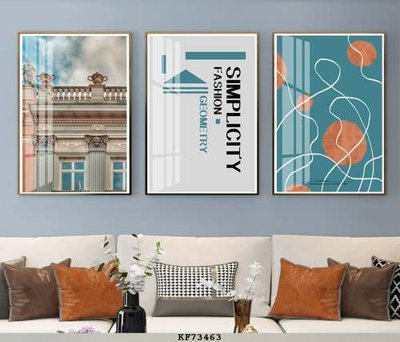 Ảnh gốc file in lụa File tranh hiện đại pha lê gương KF73463 chi tiết