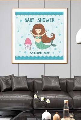 File in trần File tranh hiện đại pha lê gương KF73467 (bản gốc) mây trời