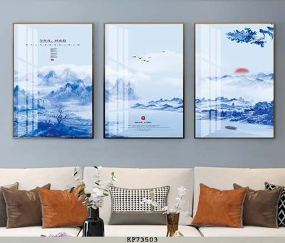 File tranh File tranh hiện đại pha lê gương KF73503 (file gốc) chủ đề phong thủy