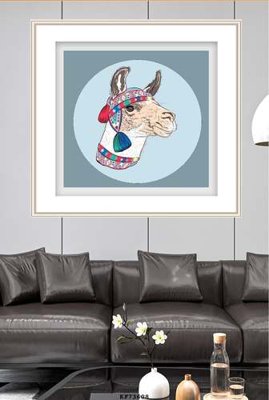 File in mica File tranh hiện đại pha lê gương KF73608 (bản gốc) làm vách ngăn