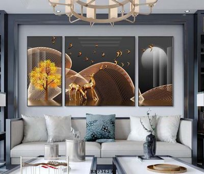 File tranh gốc PSD File tranh hiện đại pha lê gương KF73629 còn nguyên layer