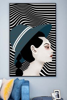 File gốc File tranh hiện đại pha lê gương KF73693 (ảnh chi tiết) để in lụa