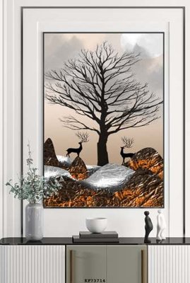 File tranh File tranh hiện đại pha lê gương KF73714 (gốc) chủ đề trẻ em