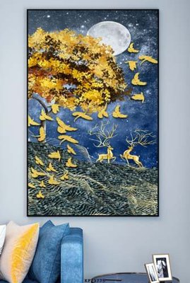 File tranh File tranh hiện đại pha lê gương KF73775 (gốc) phong cách tối giản