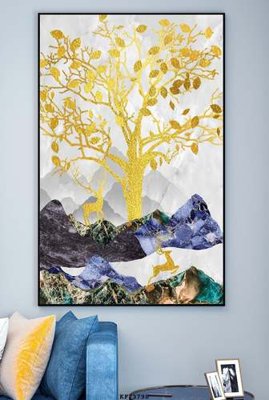 File tranh gốc File tranh hiện đại pha lê gương KF73798 (sắc nét từng chi tiết)