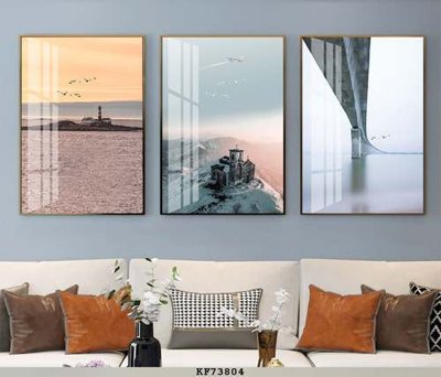 File gốc File tranh hiện đại pha lê gương KF73804 (in lụa) tranh thuận buồm