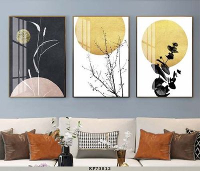 File tranh File tranh hiện đại pha lê gương KF73812 (bản gốc) treo quán cafe