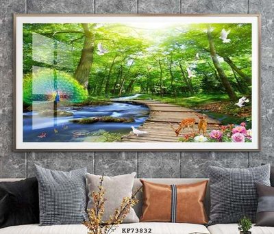 Tải file gốc File tranh hiện đại pha lê gương KF73832 dùng cho in ấn