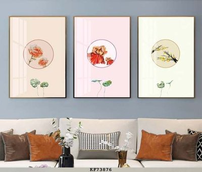 File tranh File tranh hiện đại pha lê gương KF73876 (bản gốc) in lụa 3D