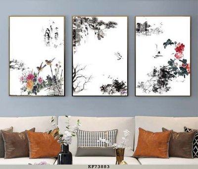 File in trần File tranh hiện đại pha lê gương KF73883 (file gốc) phong thủy