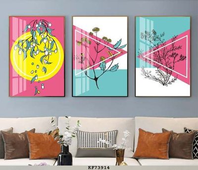 File tranh trang trí File tranh hiện đại pha lê gương KF73914 (tải file gốc)