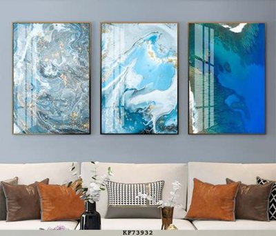 Tải file File tranh hiện đại pha lê gương KF73932 (gốc) chủ đề hoa sen