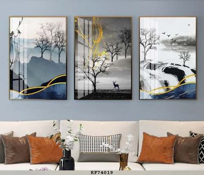 File ảnh File tranh hiện đại pha lê gương KF74019 (gốc) in PP, decal