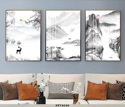 File in lụa File tranh hiện đại pha lê gương KF74048 (tân cổ điển) File tranh hiện đại pha lê gương KF74048