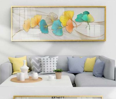 File in lụa File tranh hiện đại pha lê gương KF74077 (hoa văn) File tranh hiện đại pha lê gương KF74077