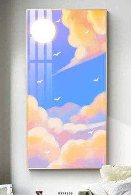 File gốc File tranh hiện đại pha lê gương KF74109 (in lụa) chi tiết cao