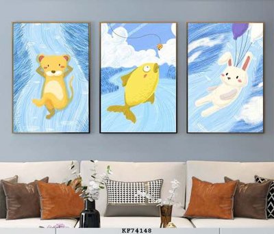 File tranh File tranh hiện đại pha lê gương KF74148 (bản gốc) in lụa dán tường