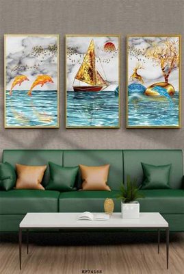 Ảnh gốc File tranh hiện đại pha lê gương KF74188 (độ nét cao) in mica