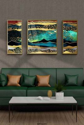 File in trần File tranh hiện đại pha lê gương KF74189 (bản gốc) hoa văn