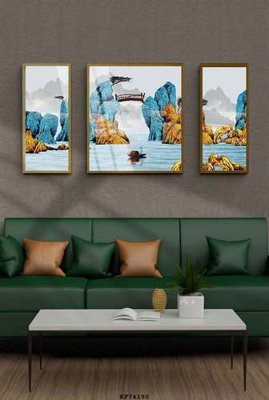 File in trần File tranh hiện đại pha lê gương KF74190 (bản gốc) 5D